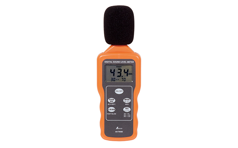 暖色系 シンワ測定 デジタル騒音計最高値ホールド機能付 78588